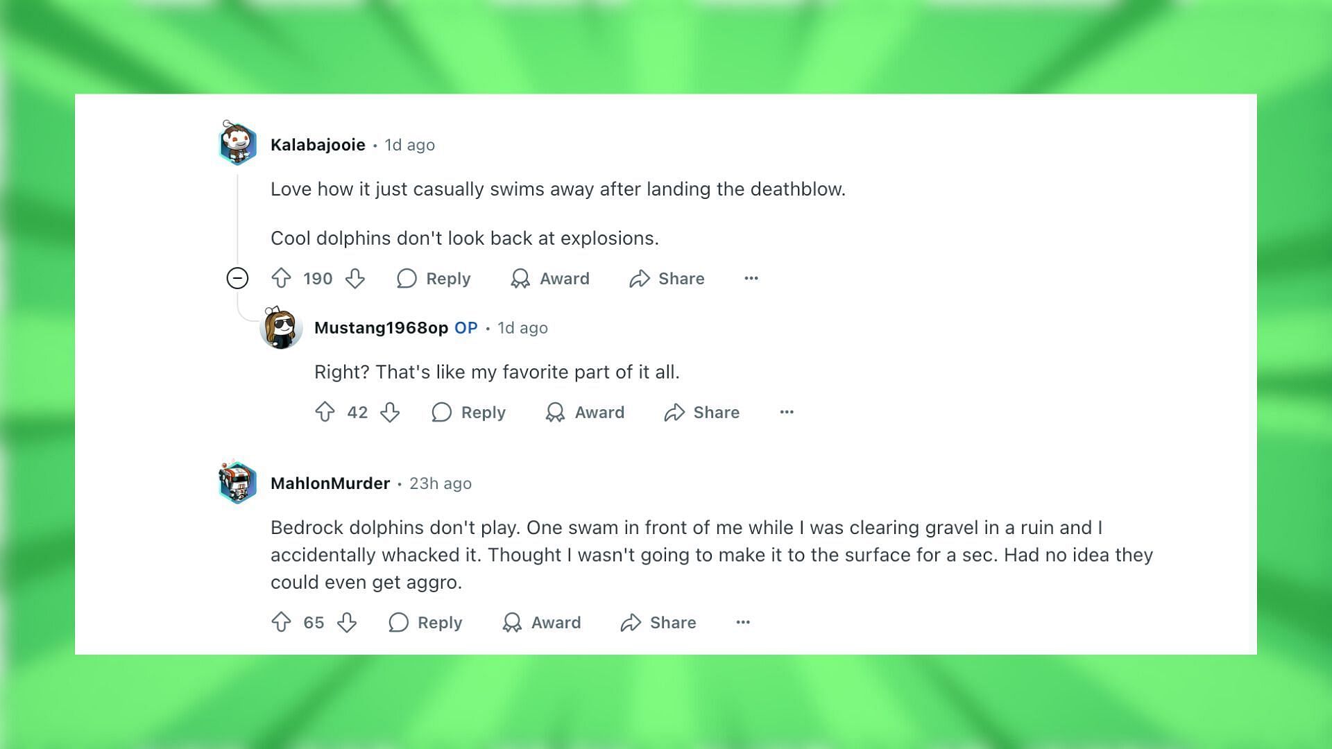 Redditors react to the clip (Image via Reddit)